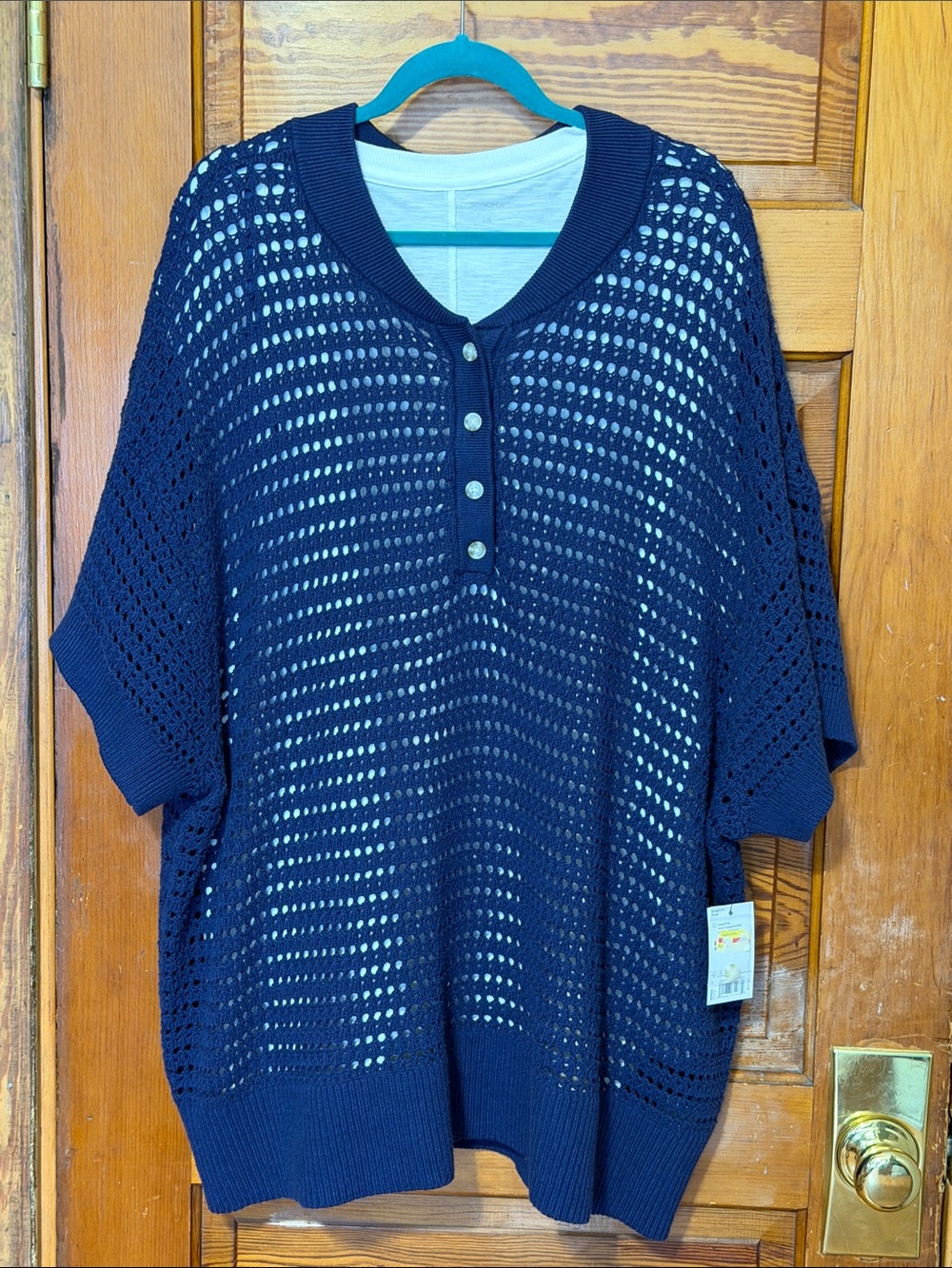 NWT Sonoma Short Sleeved Sweater and White Tank Size 3x